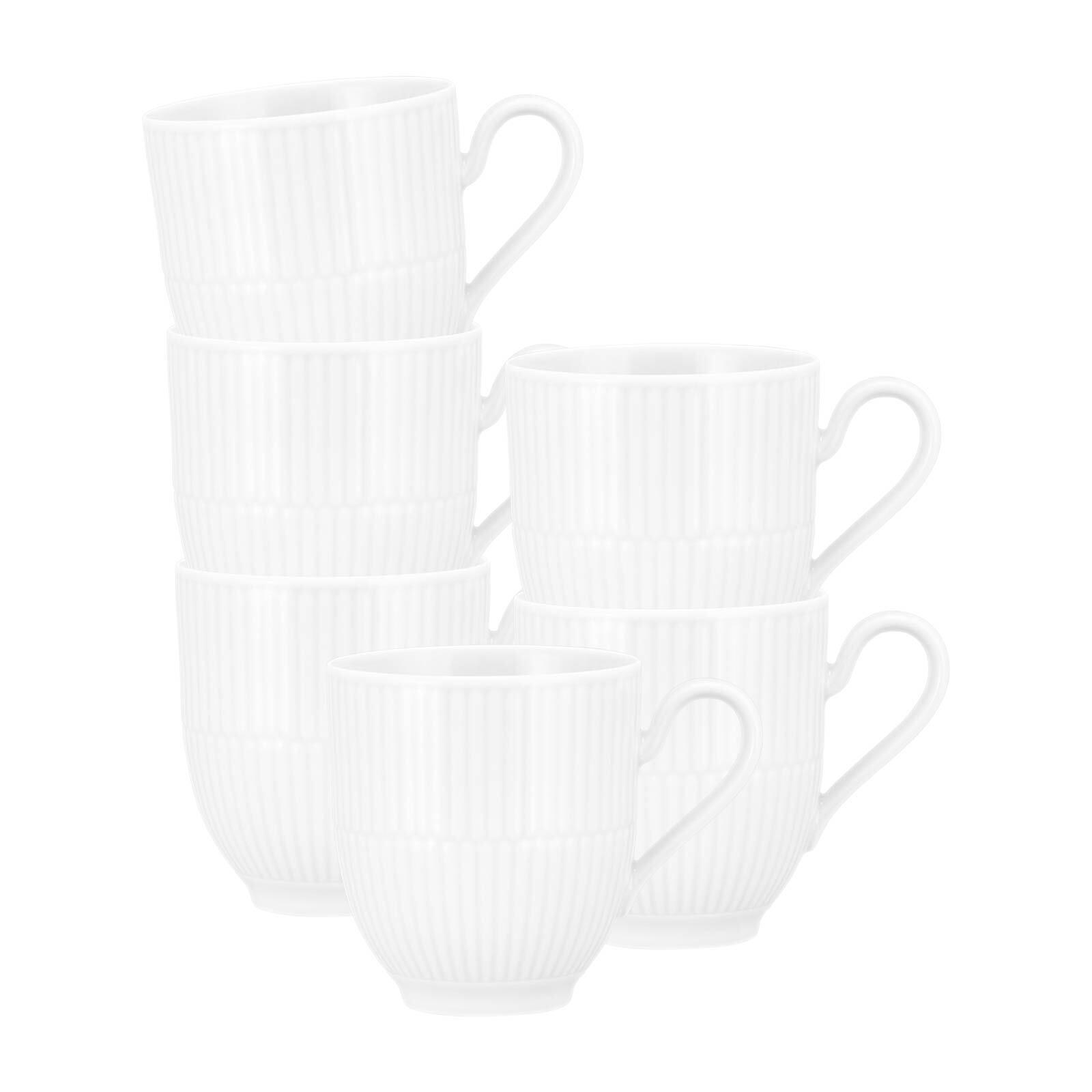 HENKELBECHER Amina Weiß 0,36 l 6er Set - Weiß, Keramik (0.36L) - Seltmann Weiden