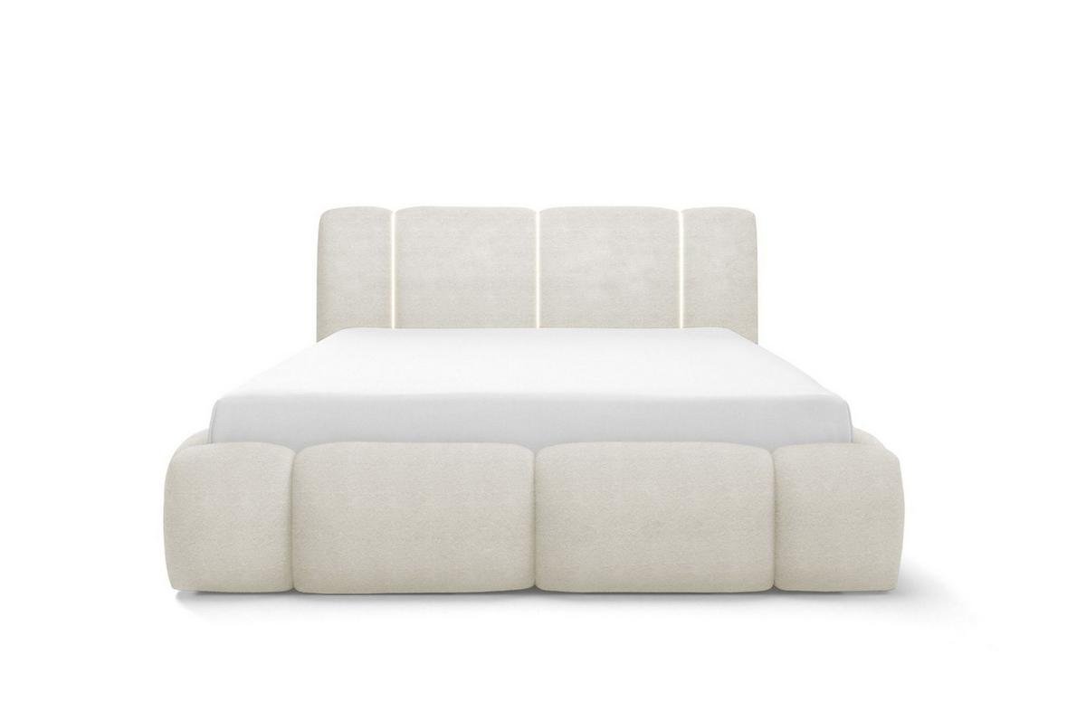 POLSTERBETT Springs - Creme, Holzwerkstoff/Textil (120/200cm) - Fun Möbel