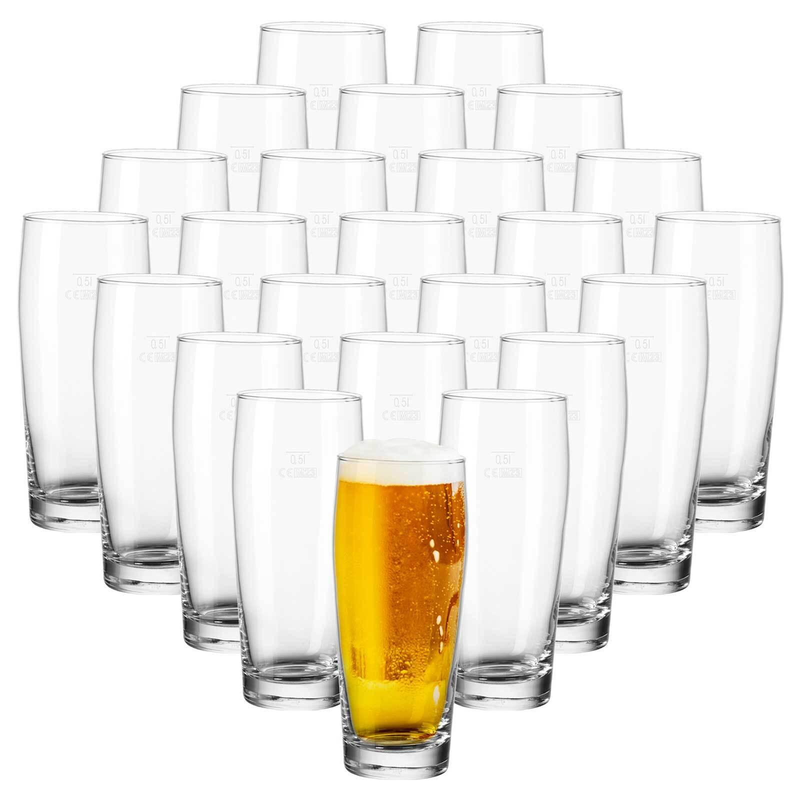 WILLI BECHER GEEICHT Willy transparent 0,5 l 24er Set - Transparent, Glas (0.5L) - Van Well