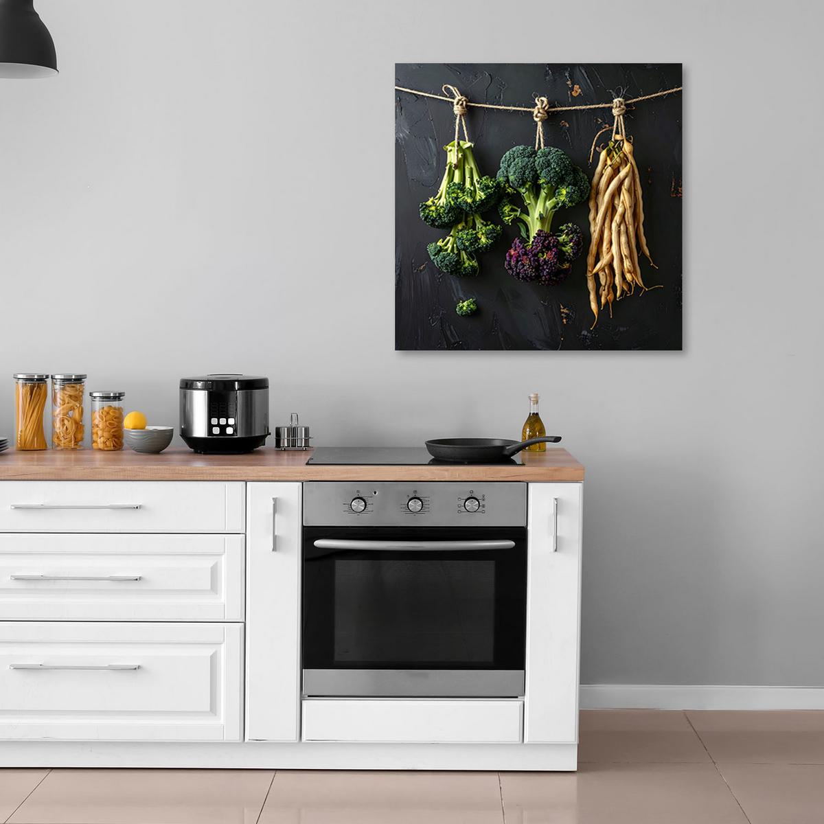 LEINWANDBILD Essen & Trinken 30x30cm - Grün, Textil (30/30cm) - Feeby