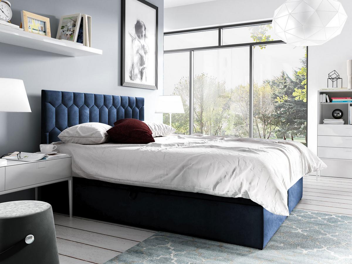 BOXBETT Top M24 - H3 - Blau, Holz (160/200cm) - MIRJAN24