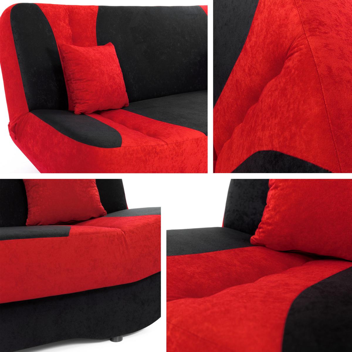 SCHLAFSOFA Pinto - Blau/Schwarz, Holzwerkstoff/Kunststoff (190/94/90cm) - MIRJAN24