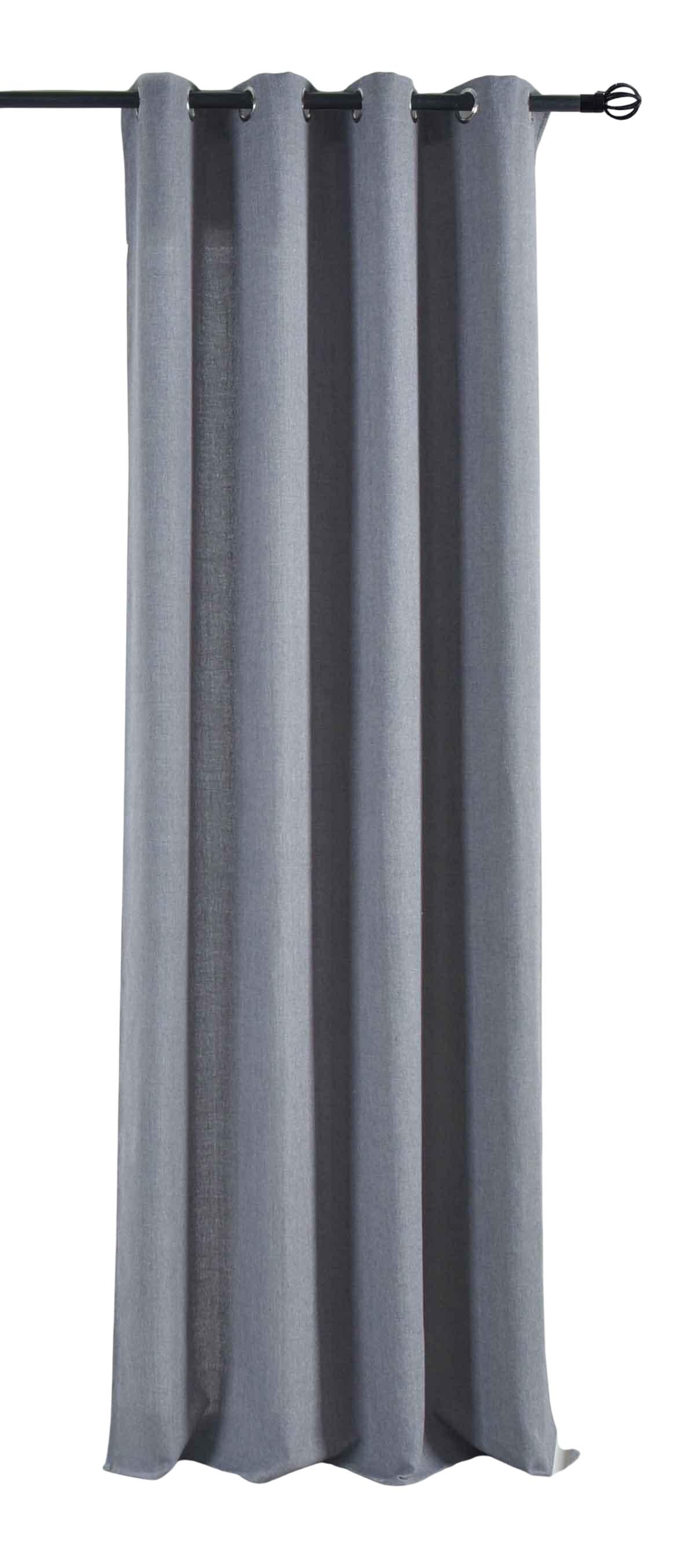 VORHANG »Essen« HxB 245x145 cm Dunkelgrau - Dunkelgrau, Textil (145/245cm) - Gardinenbox