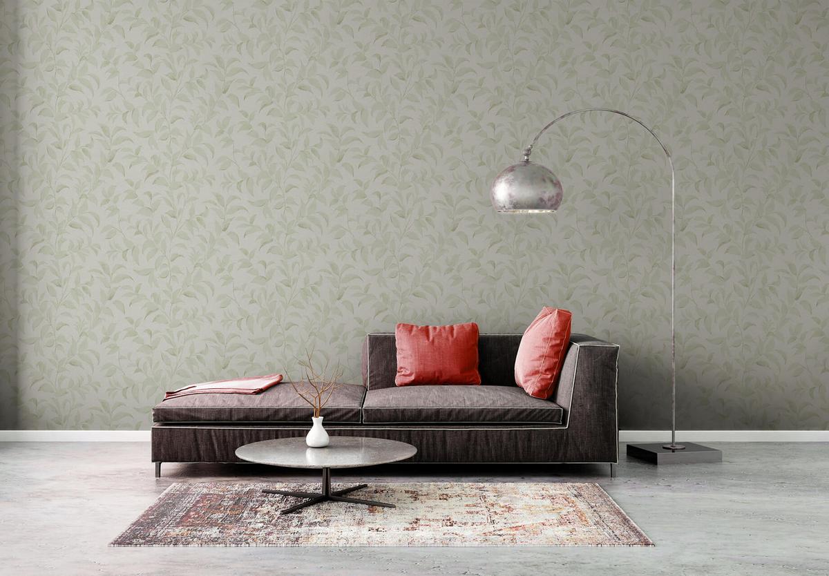 VLIESTAPETE Weiß 53/1005 cm - Grün, Kunststoff/Textil (53/1cm) - KUNSTLOFT