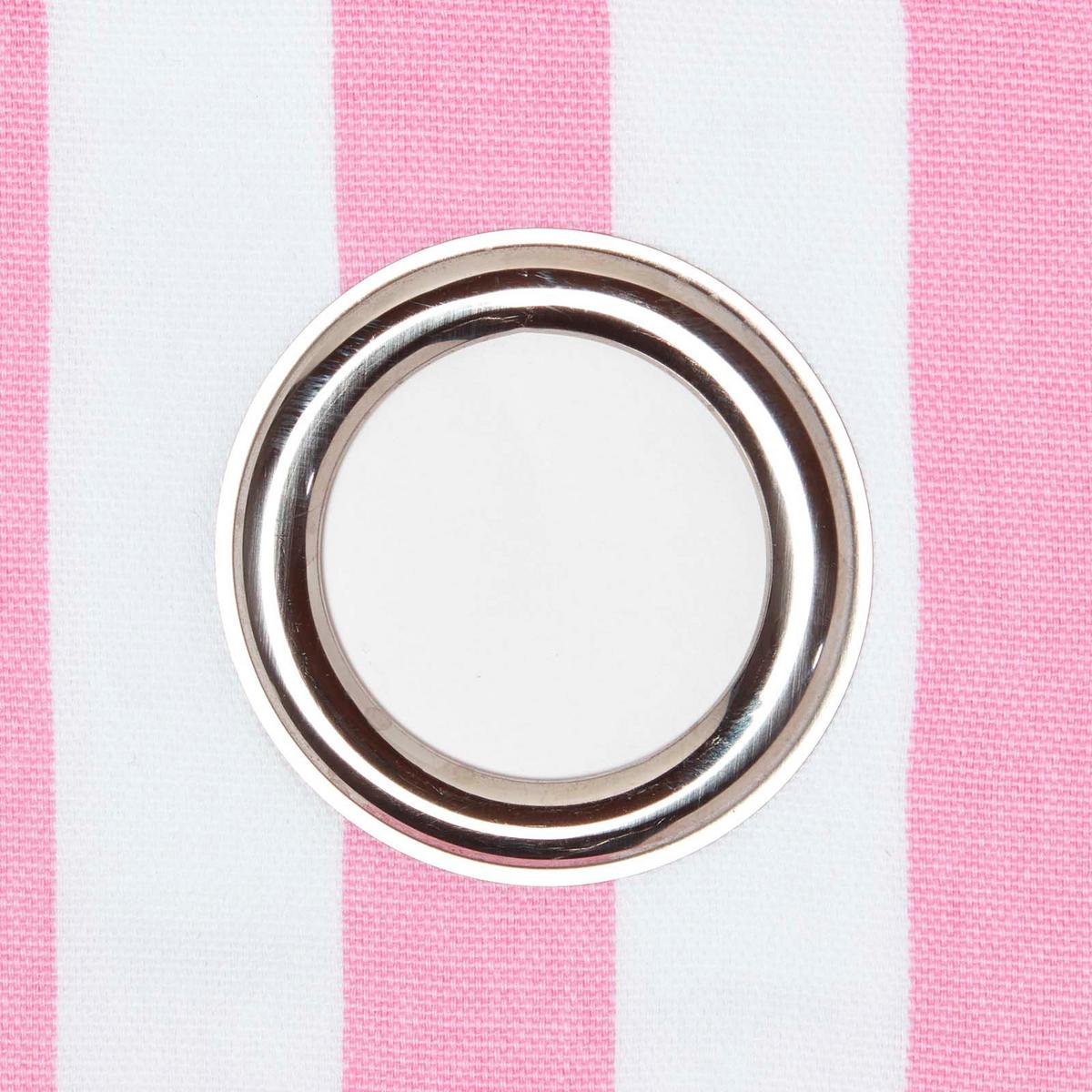 ÖSENVORHANG Polka Dots blickdicht 2er-Set, 137/228 cm - Rosa, Textil (137/228cm) - Homescapes
