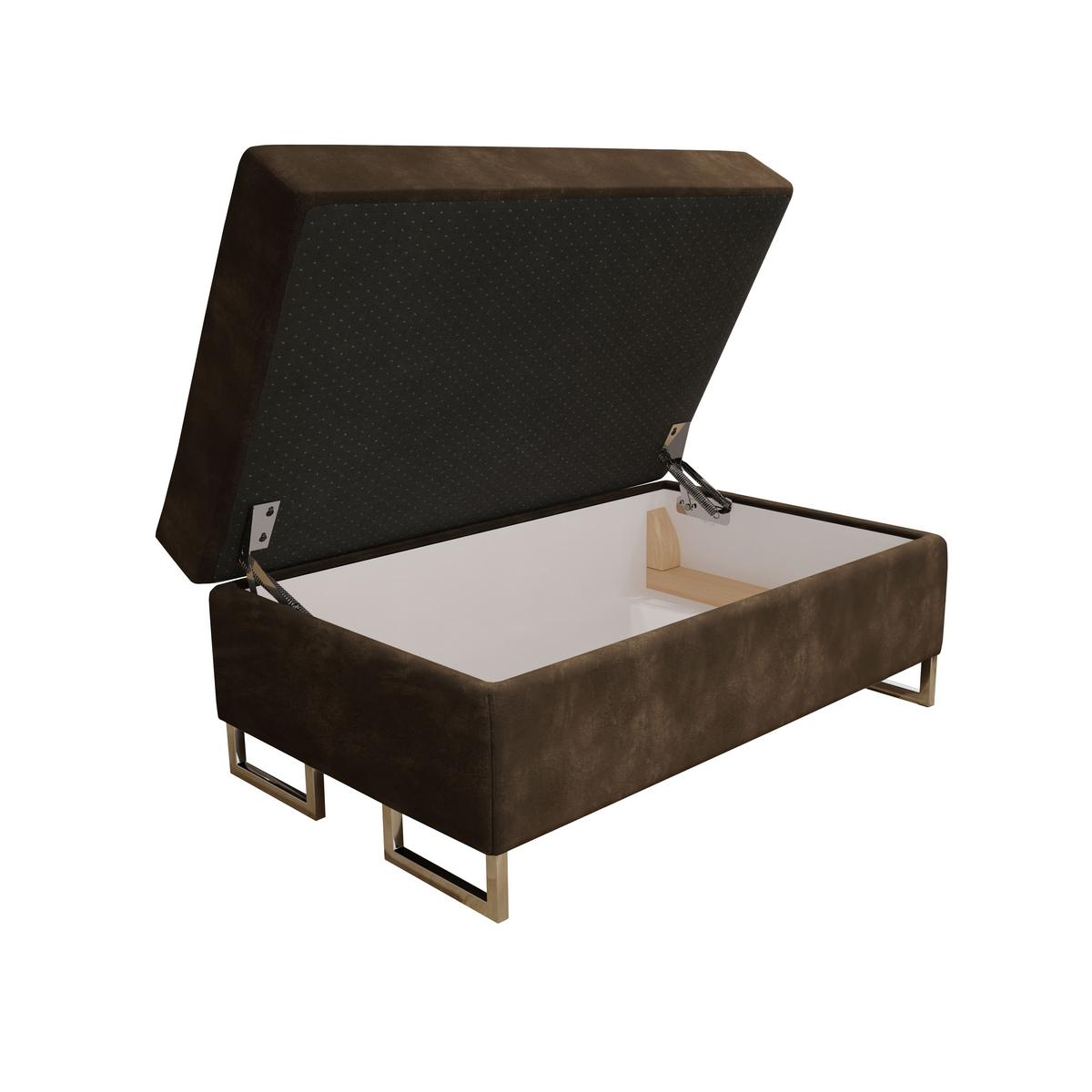 POLSTERHOCKER BARLET Braun 100x60 cm - Braun, Textil (100/41/60cm) - MASSENO