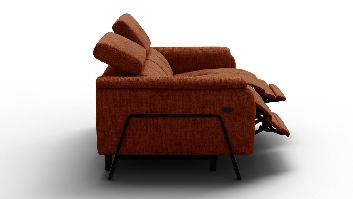 RELAXSOFA RODEN 2-Sitzer, rostrot - Orange, Holz/Textil (152/82/103cm) - Wozimo