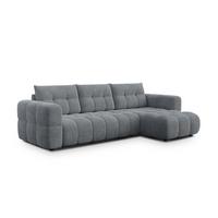 ECKSOFA CLOUDI 4-Sitzer rechts, dunkelgrau - Dunkelgrau/Schwarz, Holz/Textil (294/160cm) - Wozimo