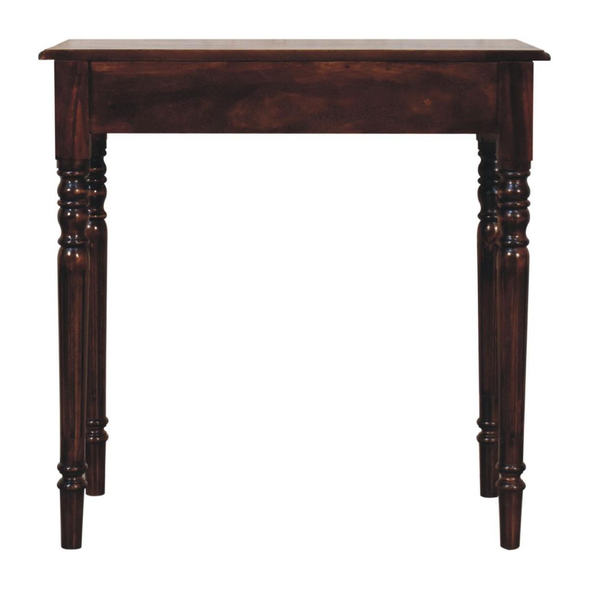 SCHREIBTISCH mit California-Walnuss-Finish, 1 Schublade, 4 nordische Beine. - Dunkelbraun, Holz (80/45/78cm) - Artisan Furniture