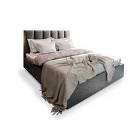 POLSTERBETT LURE 120x200 cm mit Bettkästen - Grau - Grau, Holz/Textil - MASSENO