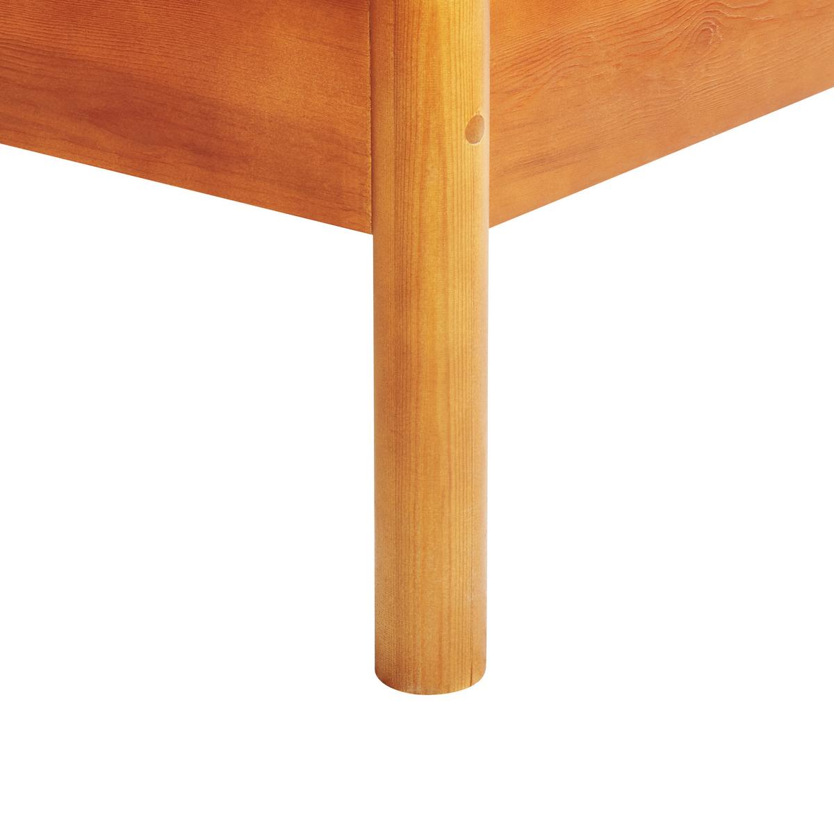 HOLZBETT 160/200cm Heller Holzfarbton Barret - Hellbraun, Holz (160/200cm) - Beliani