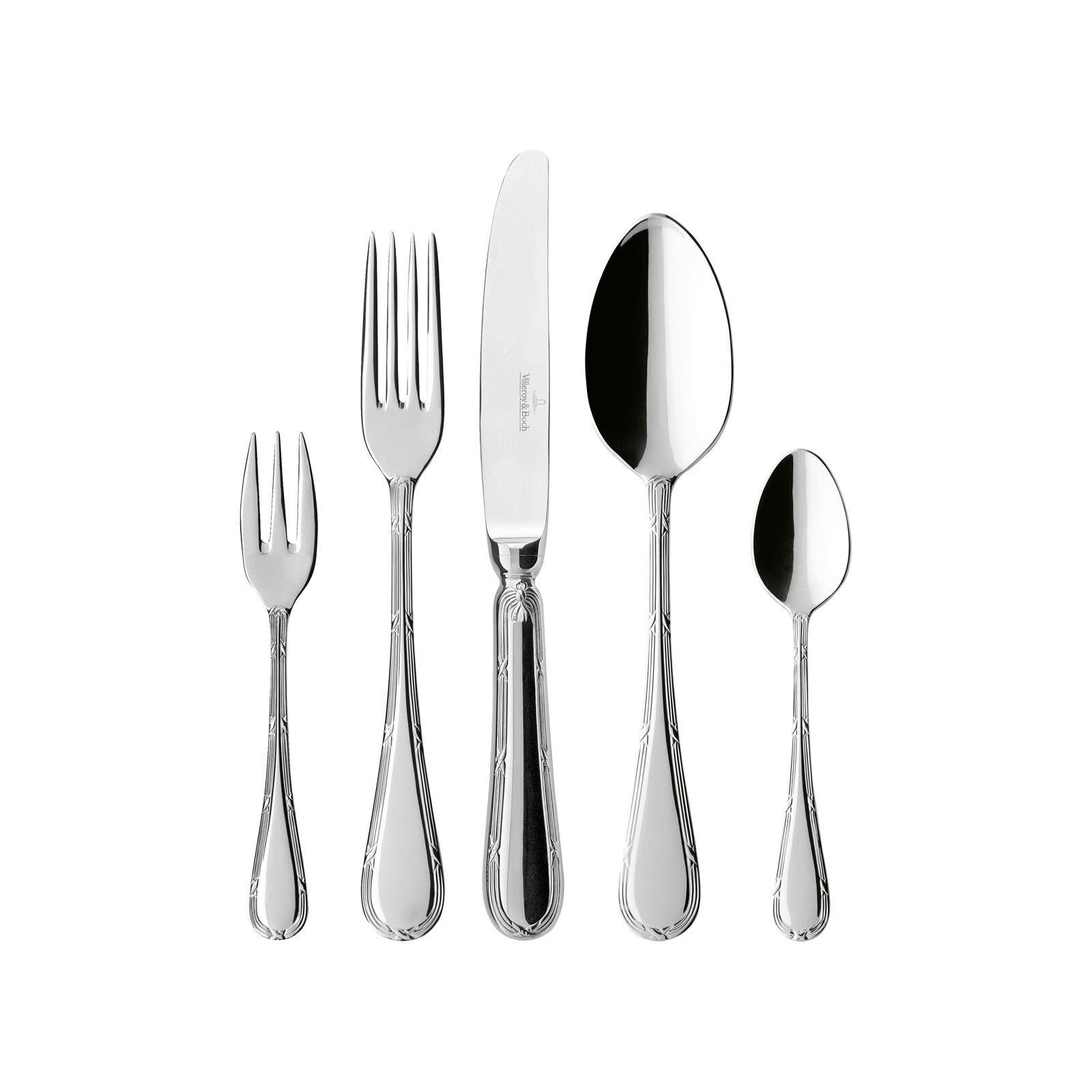 TAFELBESTECK Kreuzband Septfontaines silber 180-tlg. - Silberfarben, Metall - Villeroy & Boch