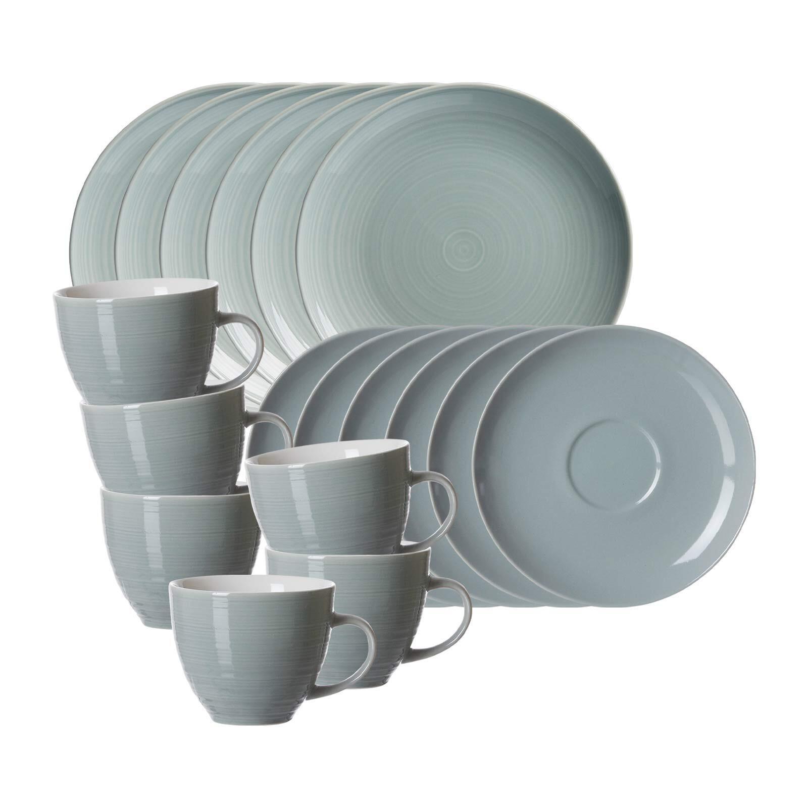 KAFFEESERVICE Suomi Blau 18-tlg. - Blau, Keramik (2/2/2cm) - Ritzenhoff Breker