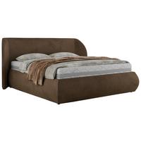 POLSTERBETT CAELA CLASSIC 140/200 - Braun Velvet - Multipocket-Matratze - Braun, Textil (140/200cm) - MKS
