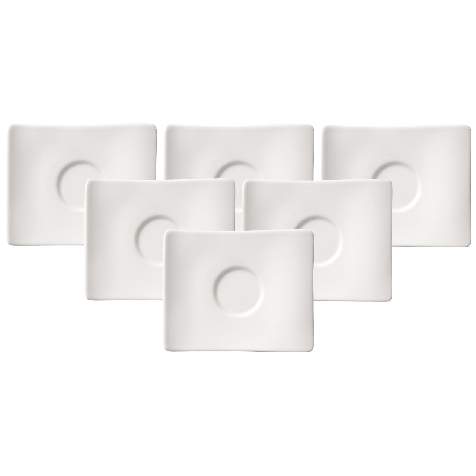 MOKKA- / ESPRESSOUNTERTASSE NewWave weiß 6er Set - Weiß, Keramik (12cm) - Villeroy & Boch