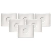 MOKKA- / ESPRESSOUNTERTASSE NewWave weiß 6er Set - Weiß, Keramik (12cm) - Villeroy & Boch