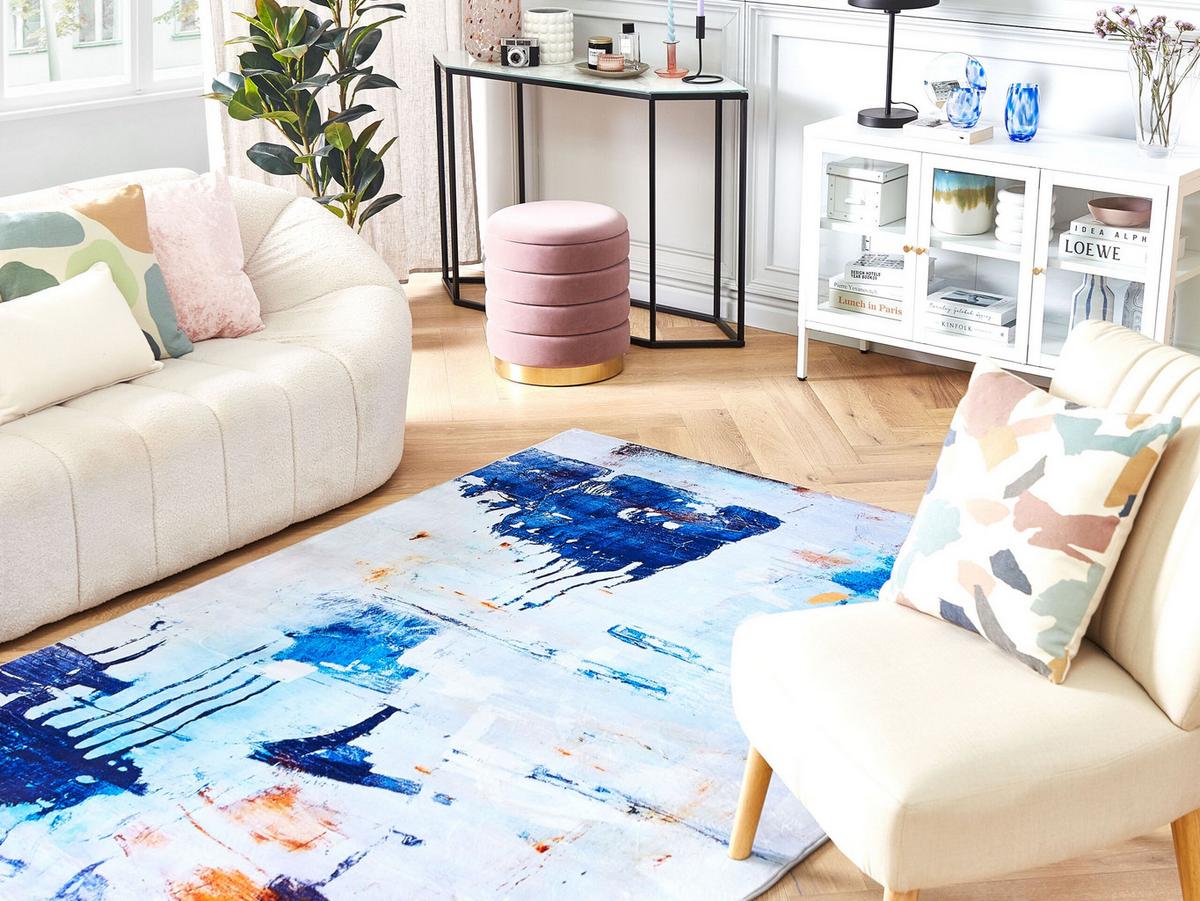KURZFLOR-TEPPICH Adapazari 230/160 cm - Multicolor, Kunststoff (160/230cm) - Beliani