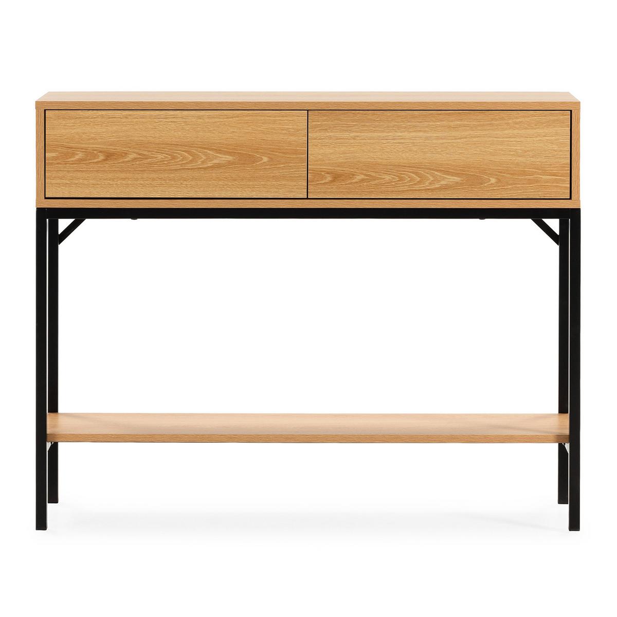 KONSOLENTISCH Auri 2 schubladen Eiche-Optik - Honigeiche, Holzwerkstoff (30/100/80cm) - VS Venta-stock