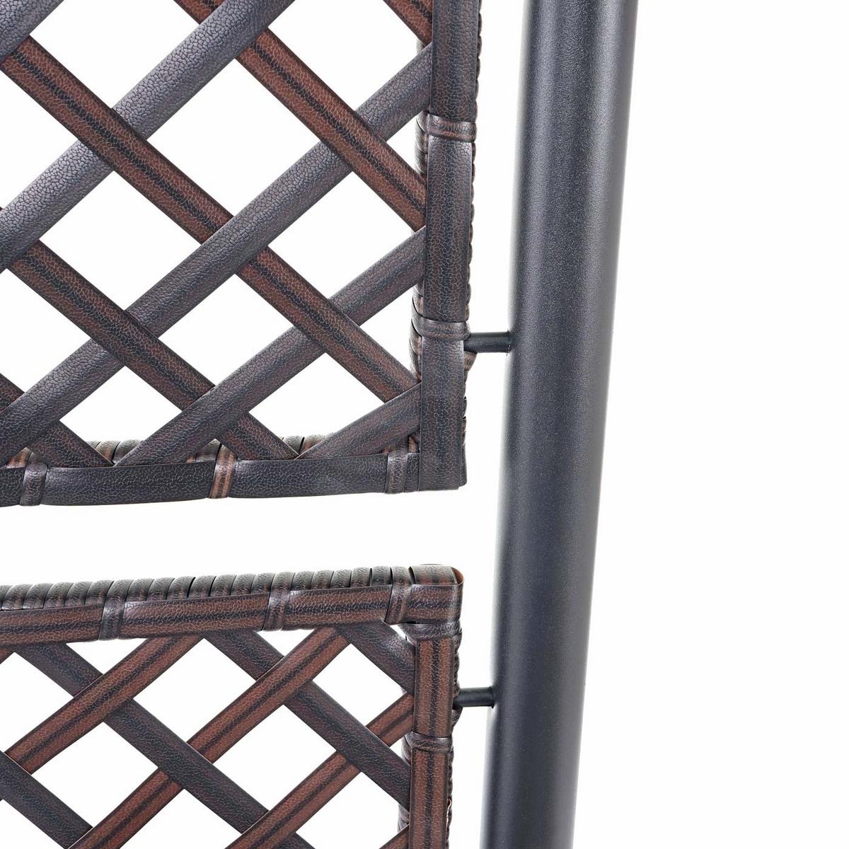 POLY-RATTAN RANKGITTER Braun, Anthrazit - Anthrazit/Braun, Kunststoff (43/142/43cm) - MCW