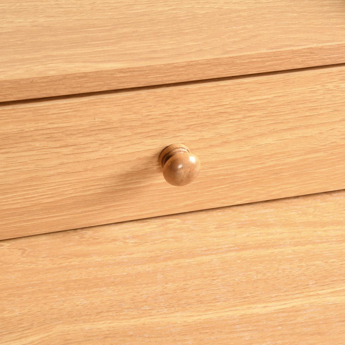SCHMINKTISCH Holzoptik mit Schubladen & Ablage - Braun, Holzwerkstoff (50/90/100cm) - Urban Meuble