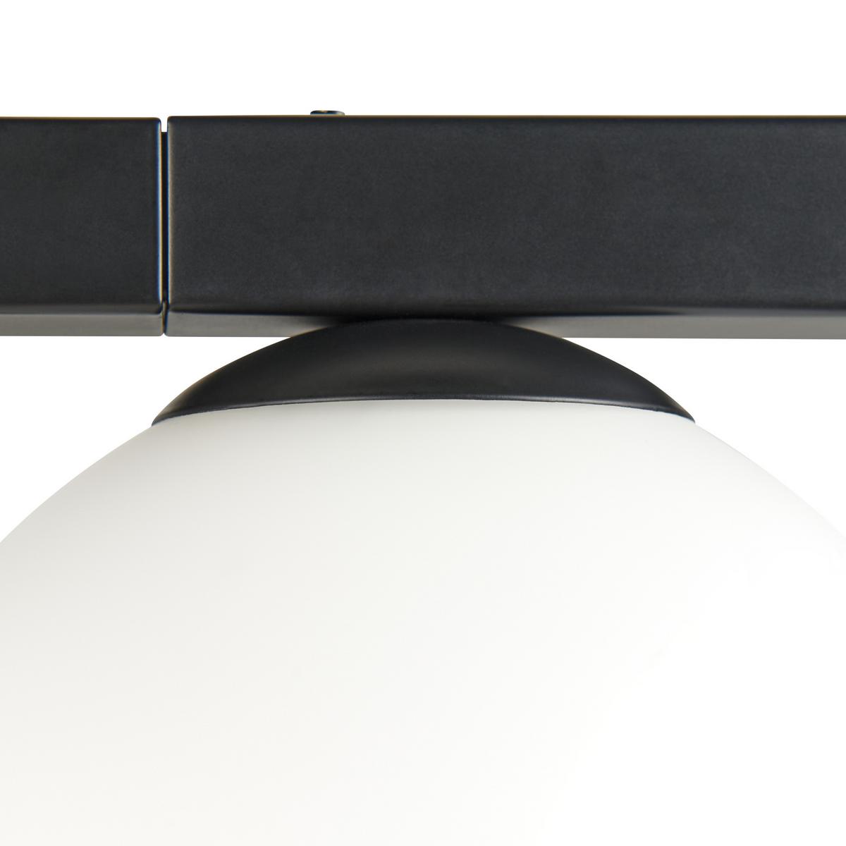 WANDLEUCHTE Isabella 17/15/55 cm - Schwarz, Glas (15/55/17cm) - Beliani