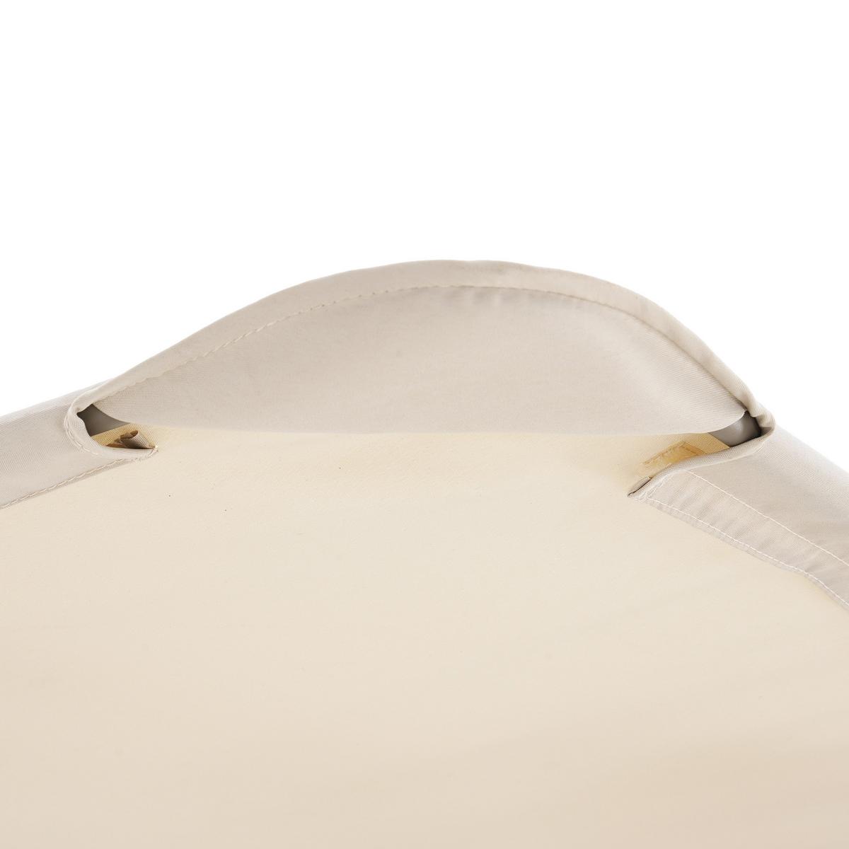 HOLLYWOODSCHAUKEL Garda 2-Sitzer mit Sonnendach und dickem Polster, Beige, Metallrahmen - Beige, Metall (214/202/154cm) - Beautysofa
