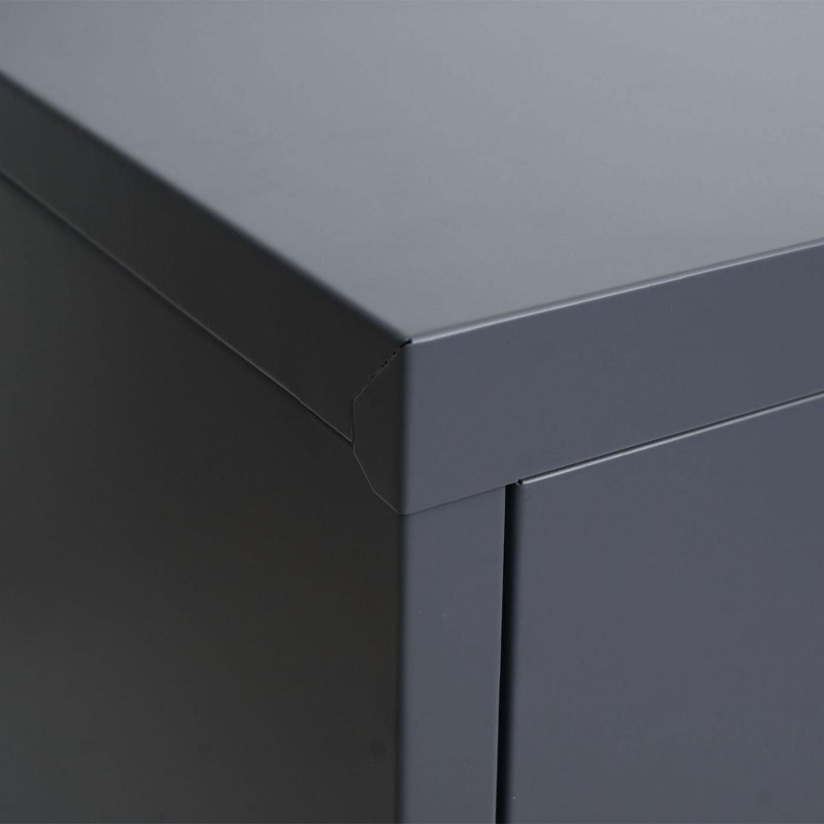 AKTENSCHRANK Dunkelgrau - Dunkelgrau, Metall (80/98/40cm) - MCW