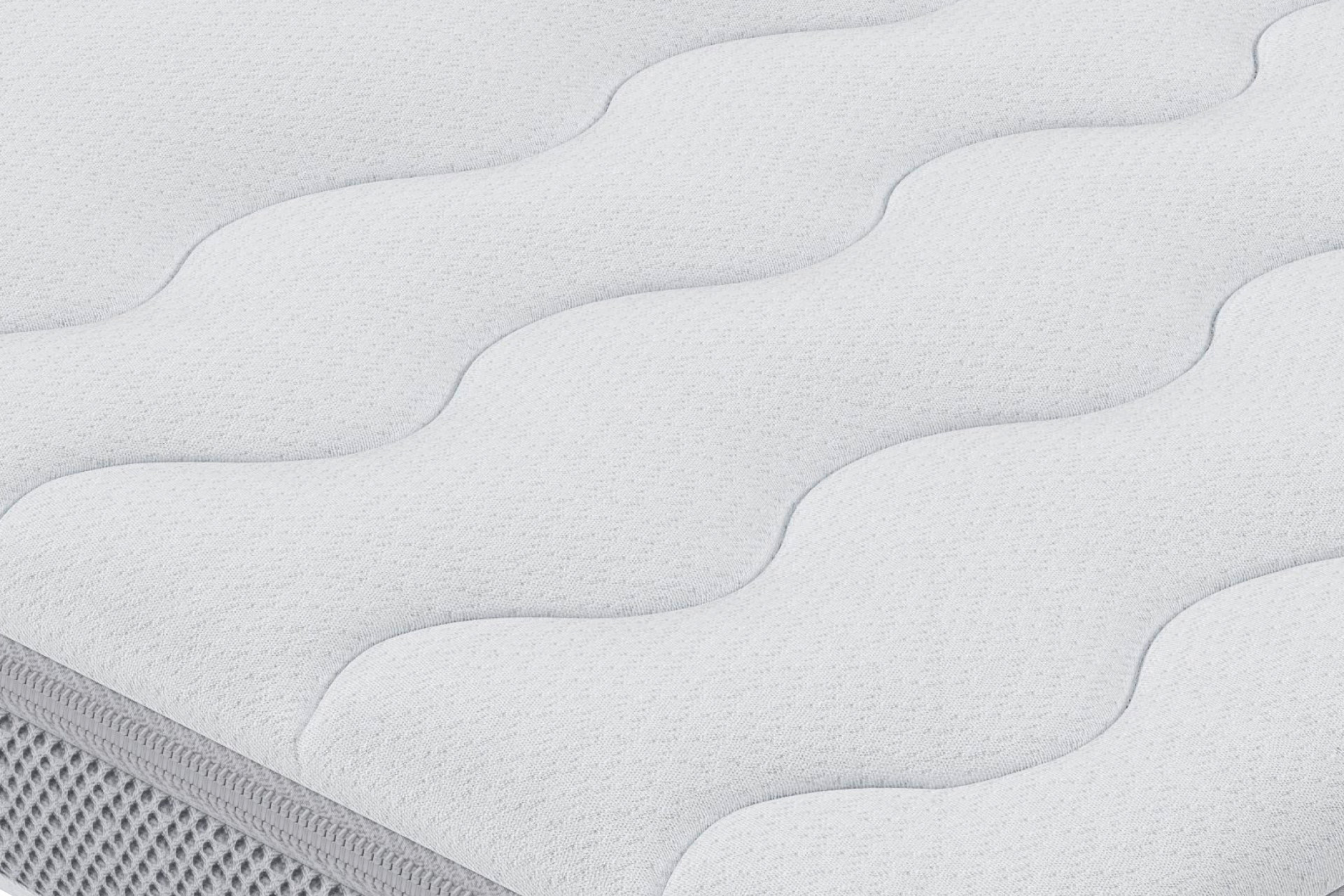 Topper abnehmbarer waschbarer Bezug weiß zweiteilig Jersey Ober- und Unterseite versteppt wendbar Viscoschaumkern 