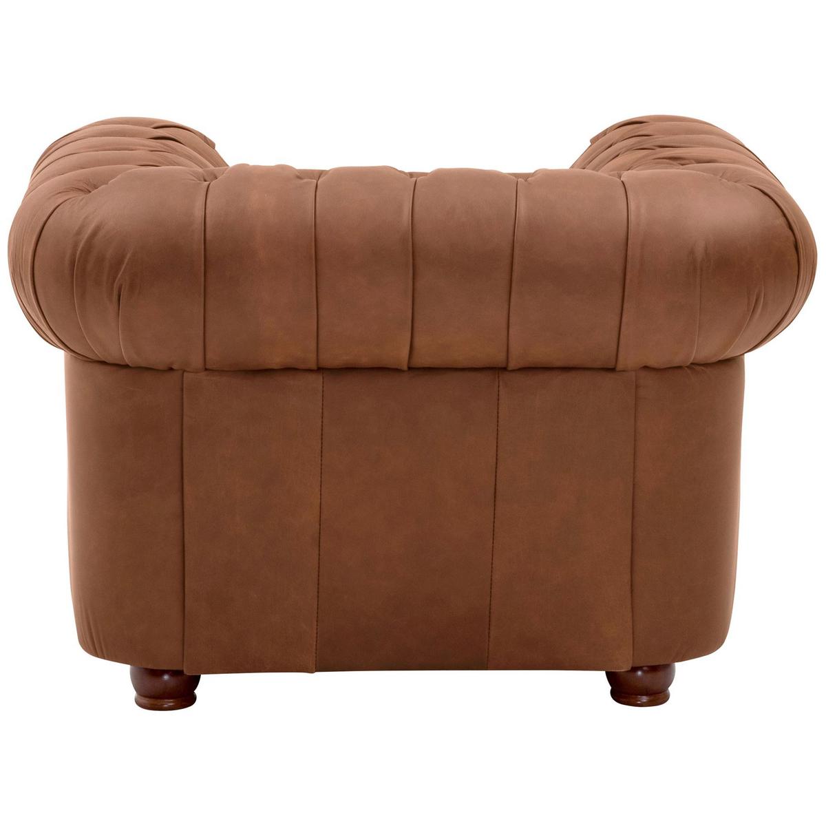 POLSTERSESSEL Kalea Echtleder (Antikoptik) cognac - Cognac, Leder (98/76/110cm) - 58aufmkessel
