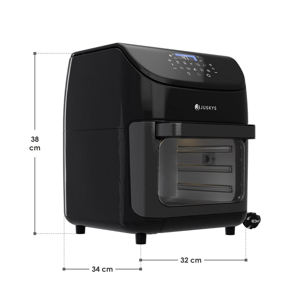 HEISSLUFTFRITTEUSE 12 L - Schwarz, Kunststoff (32/38/34cm) - Juskys