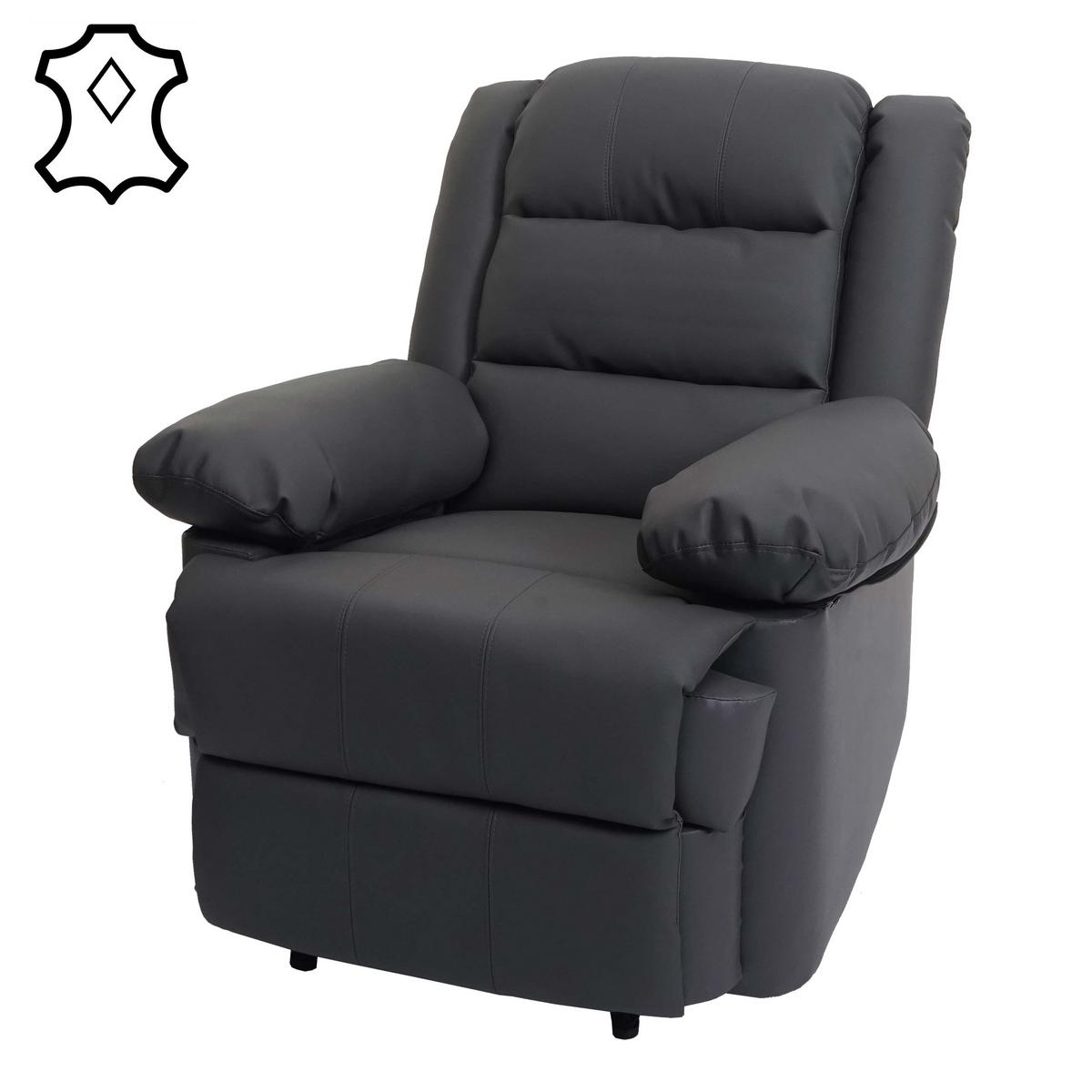 RELAXSESSEL Grau - Grau, Leder (87/101/150cm) - MCW