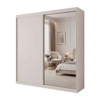 SCHIEBETÜRENSCHRANK BASTER II KASZMIR mit Spiegel - Kaschmir, Holzwerkstoff (200/215/58cm) - Lookway