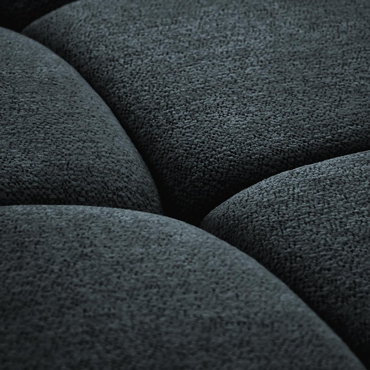 ECKSOFA Sorel Mini mit Automatisch verstellbarer Sitztiefe und Kopfstützen, rechts, Schwarz - Schwarz, Textil (275/190cm) - Beautysofa