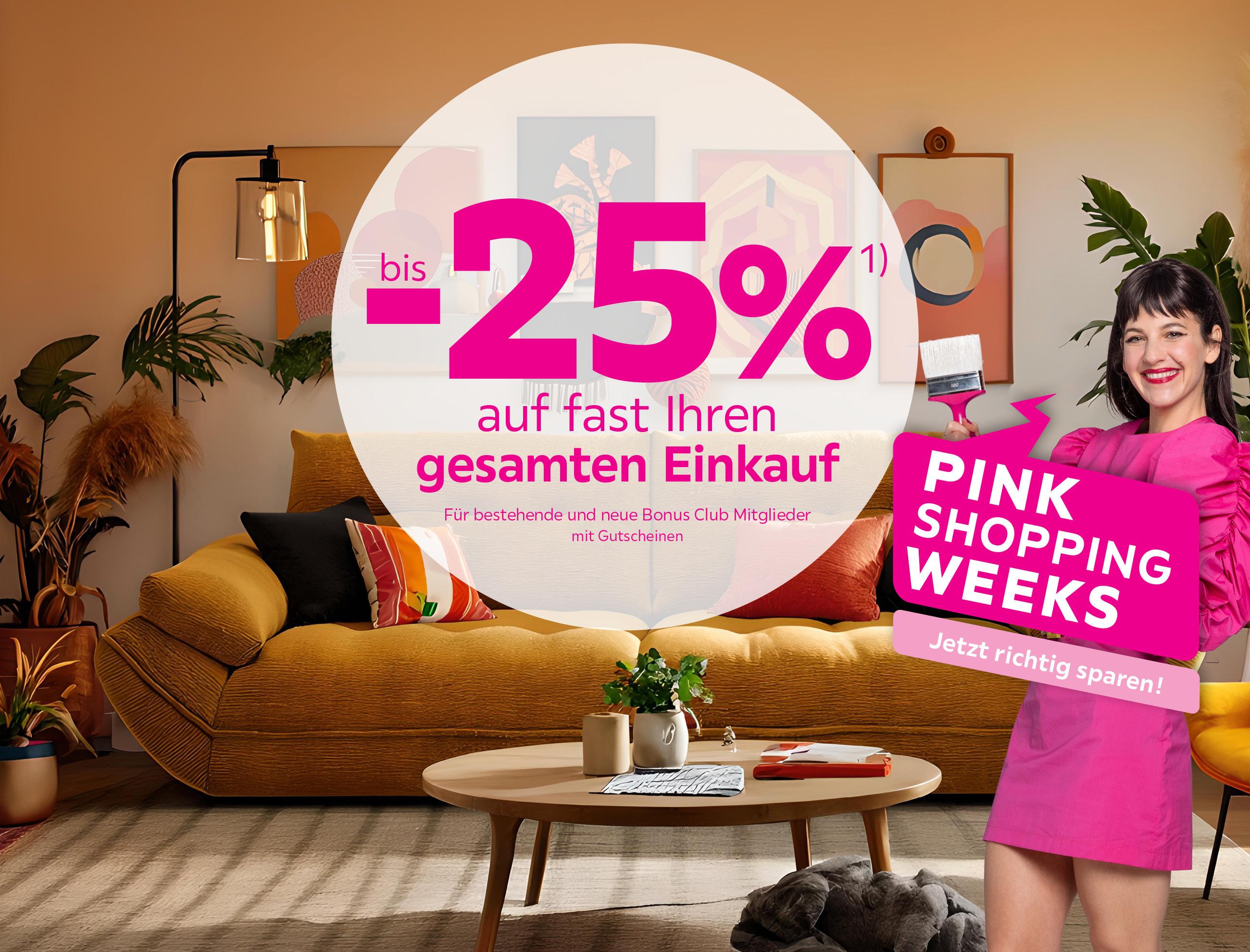 bis zu -25% auf fast Ihren gesamten Einkauf! Für bestehende und neue Bonus Club Mitglieder