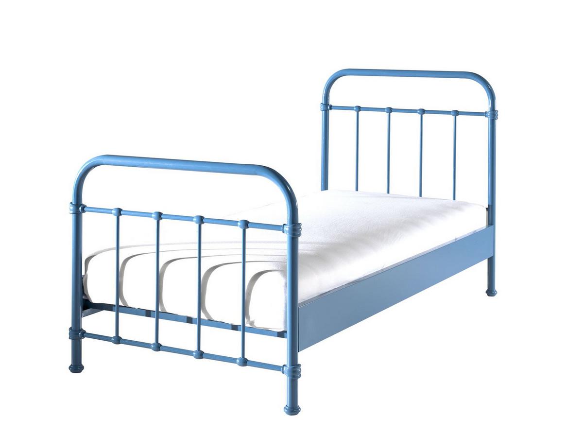 METALLBETT Karlyn 210x111x98 aus Metall in Blau - Blau, Metall (90/200cm) - 58aufmkessel