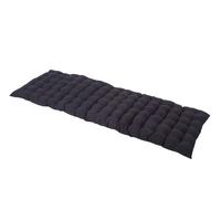 BANKAUFLAGE 3-Sitzer schwarz 143/48/5 cm - Schwarz, Textil (143/48/5cm) - Homescapes