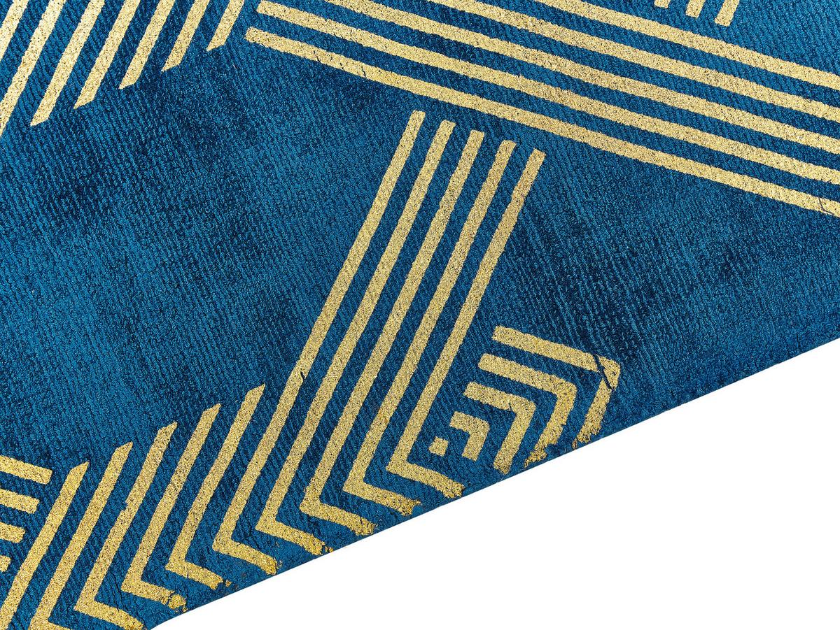 KURZFLOR-TEPPICH Vekse 230/160 cm - Blau, Naturmaterialien (160/230cm) - Beliani