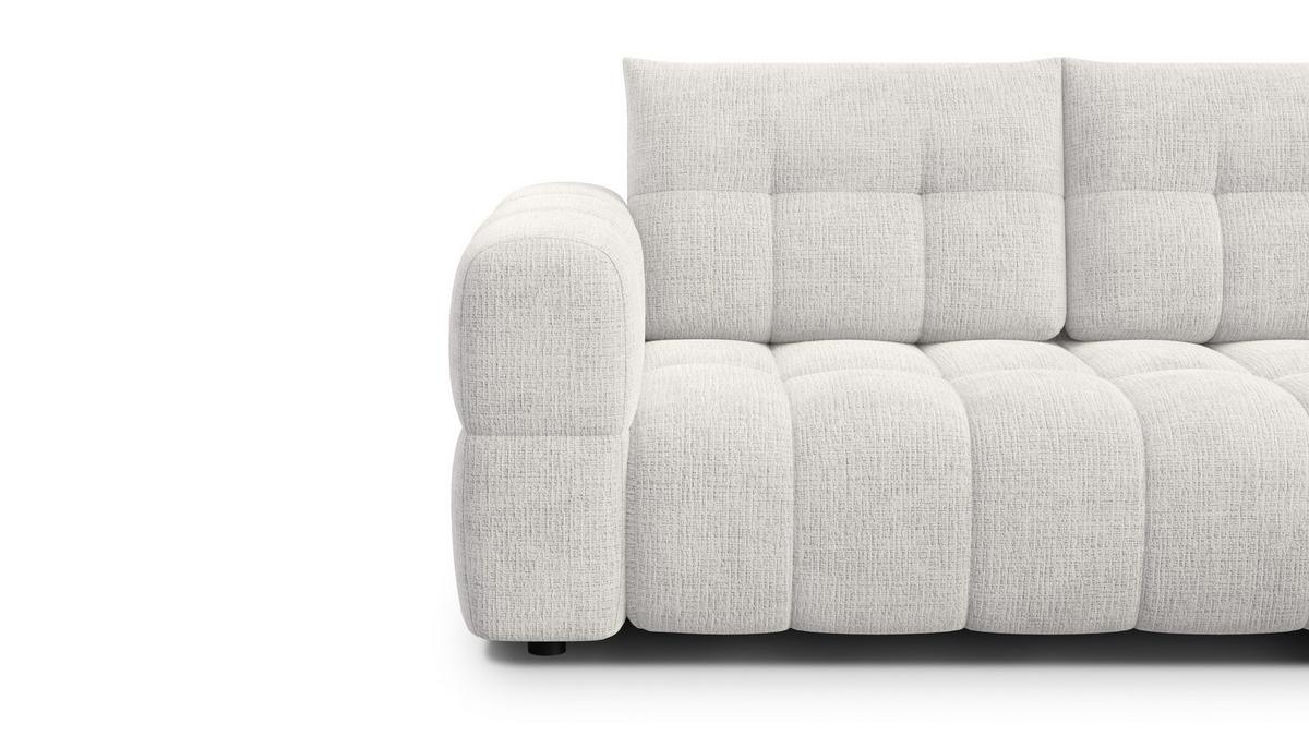 ECKSOFA CLOUDI 4-Sitzer rechts, creme - Creme/Schwarz, Holz/Textil (294/160cm) - Wozimo