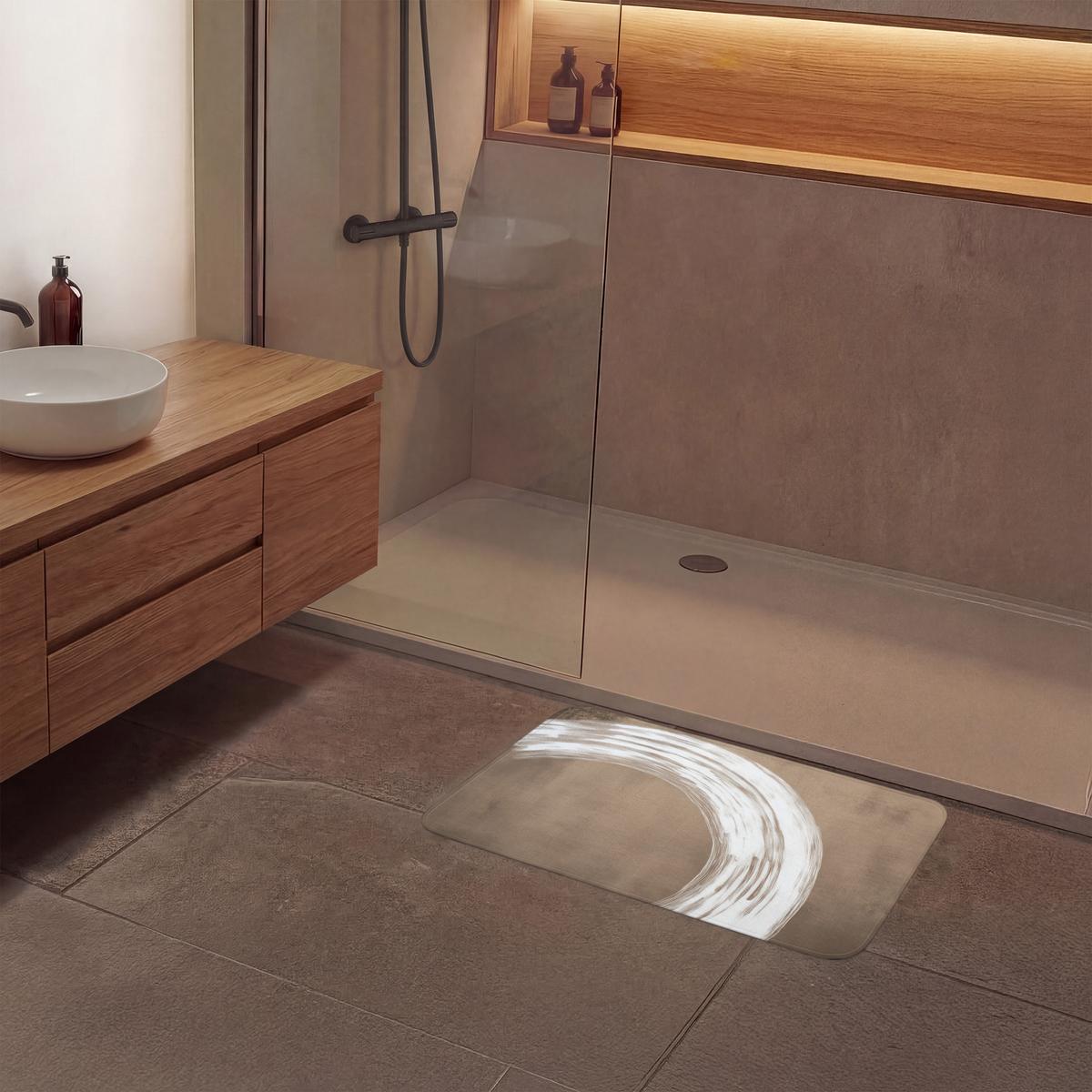 BADEMATTE Farbe - Braun - Japandi 80x50 cm - Mokka, Textil (80/50cm) - OnlyWow