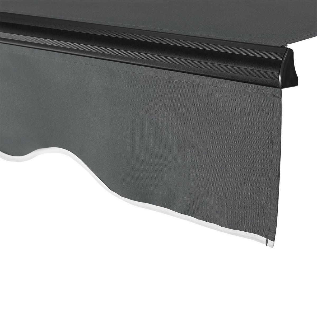 GELENKARMMARKISE grau 350x300 cm - Grau, Textil (350/250/300cm) - Juskys