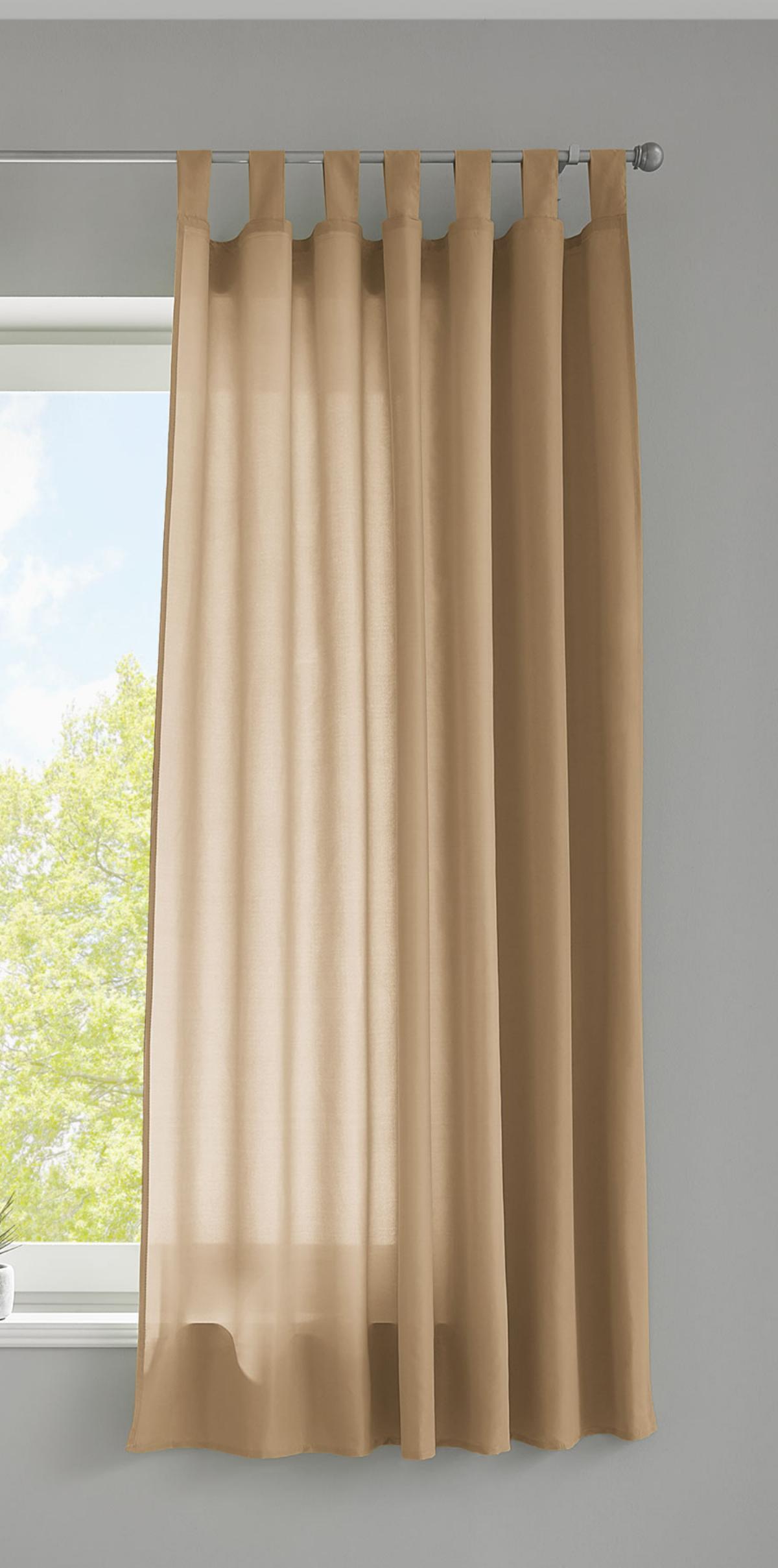 VORHANG POTSDAM HxB 175x140 cm Sand - Sandfarben, Textil (140/175cm) - Gardinenbox