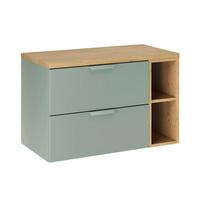 WASCHTISCHUNTERSCHRANK 80.6cm Oria Grün - Grün, Holzwerkstoff (80.6/50/46.5cm) - Petits-meubles