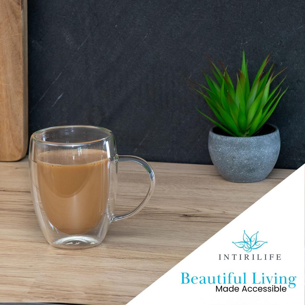 KAFFEEGLAS 250 ml (4er-Set) - Transparent, Glas - Intirilife