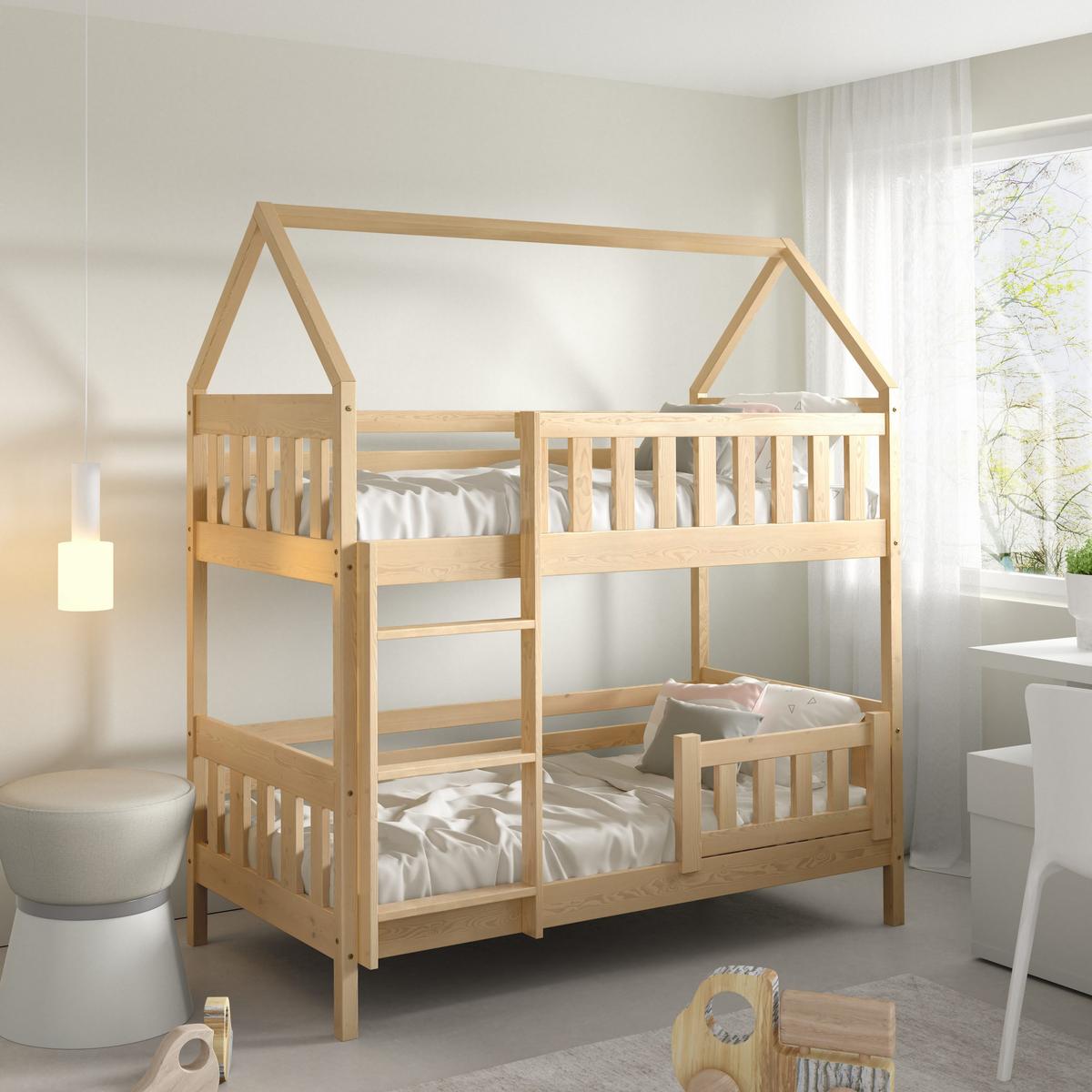 ETAGENBETT ELENA 80x160 cm Kieferfarben - Kieferfarben, Holz (80/160cm) - MASSENO
