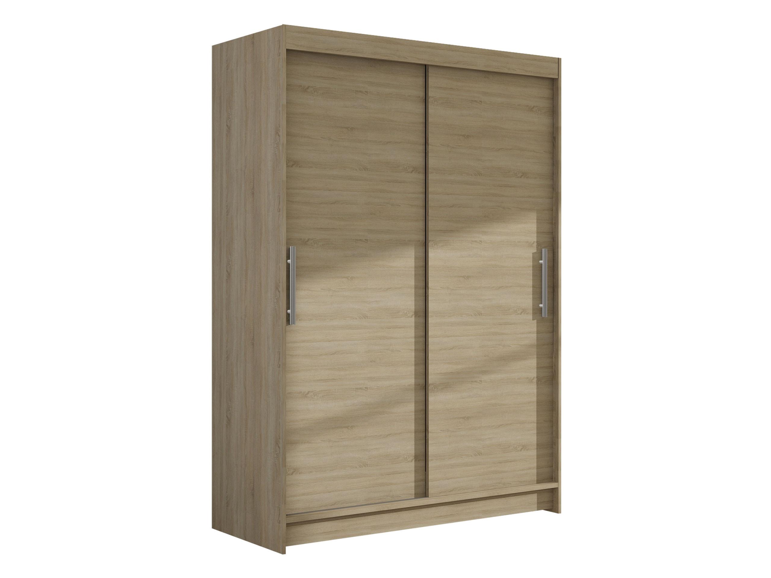 KLEIDERSCHRANK Miami I - Silberfarben/Sonoma Eiche, Holzwerkstoff/Kunststoff (120/200/58cm) - MIRJAN24