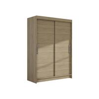 KLEIDERSCHRANK Miami I - Silberfarben/Sonoma Eiche, Holzwerkstoff/Kunststoff (120/200/58cm) - MIRJAN24