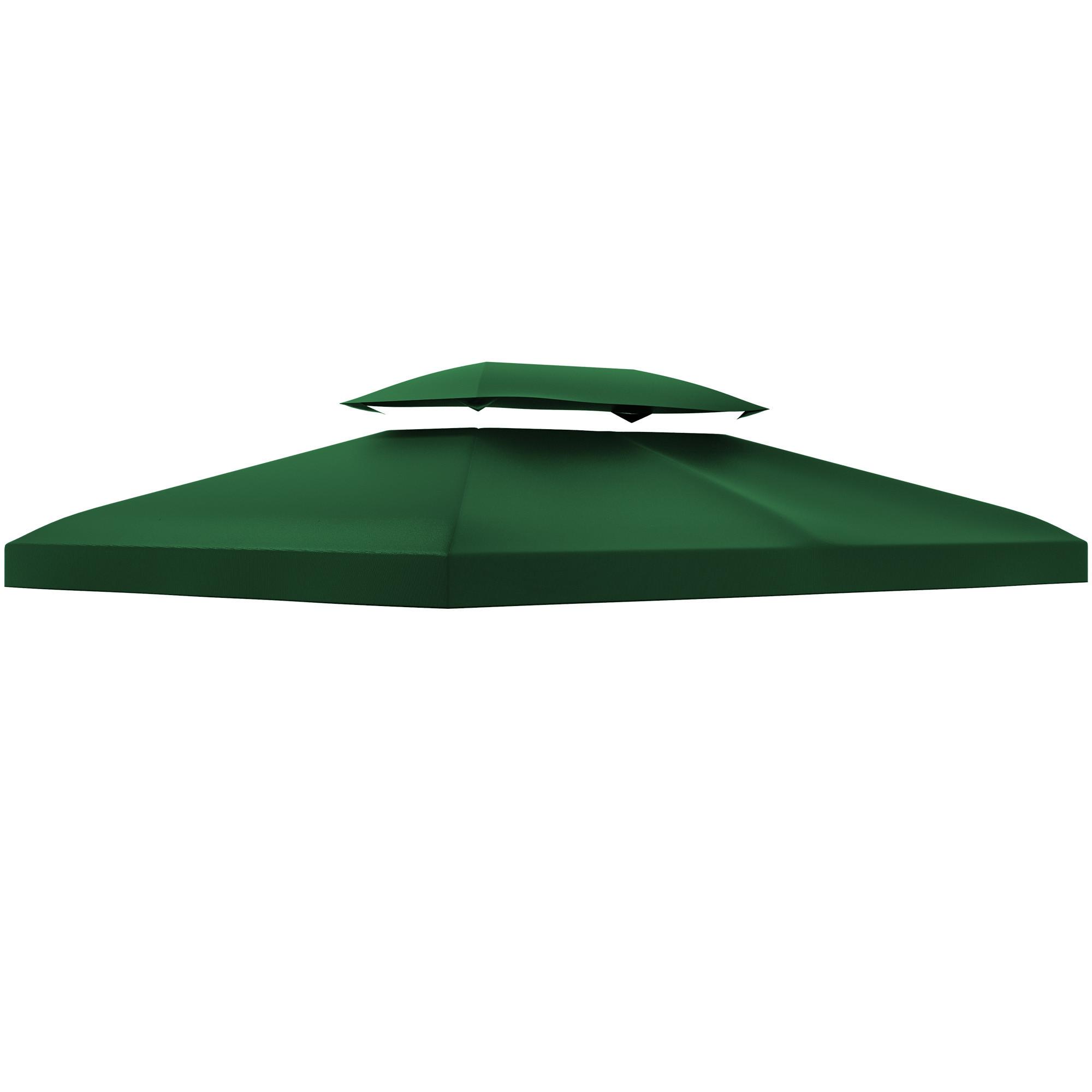 ERSATZDACH Pavillondach, Polyester, Grün - Grün, Kunststoff (300/20/400cm) - Outsunny