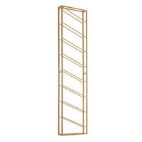 WEINREGAL Metall Groß Schmal Wandmontage Hängend, Gold 36x8x150 cm - Goldfarben, Metall (36/150/8cm) - KADIMA DESIGN