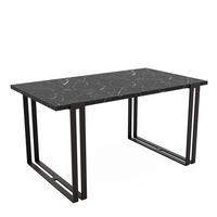TISCH ausziehbar aus MDF, Schwarz - Schwarz, Holzwerkstoff (120/80/76cm) - Idohome