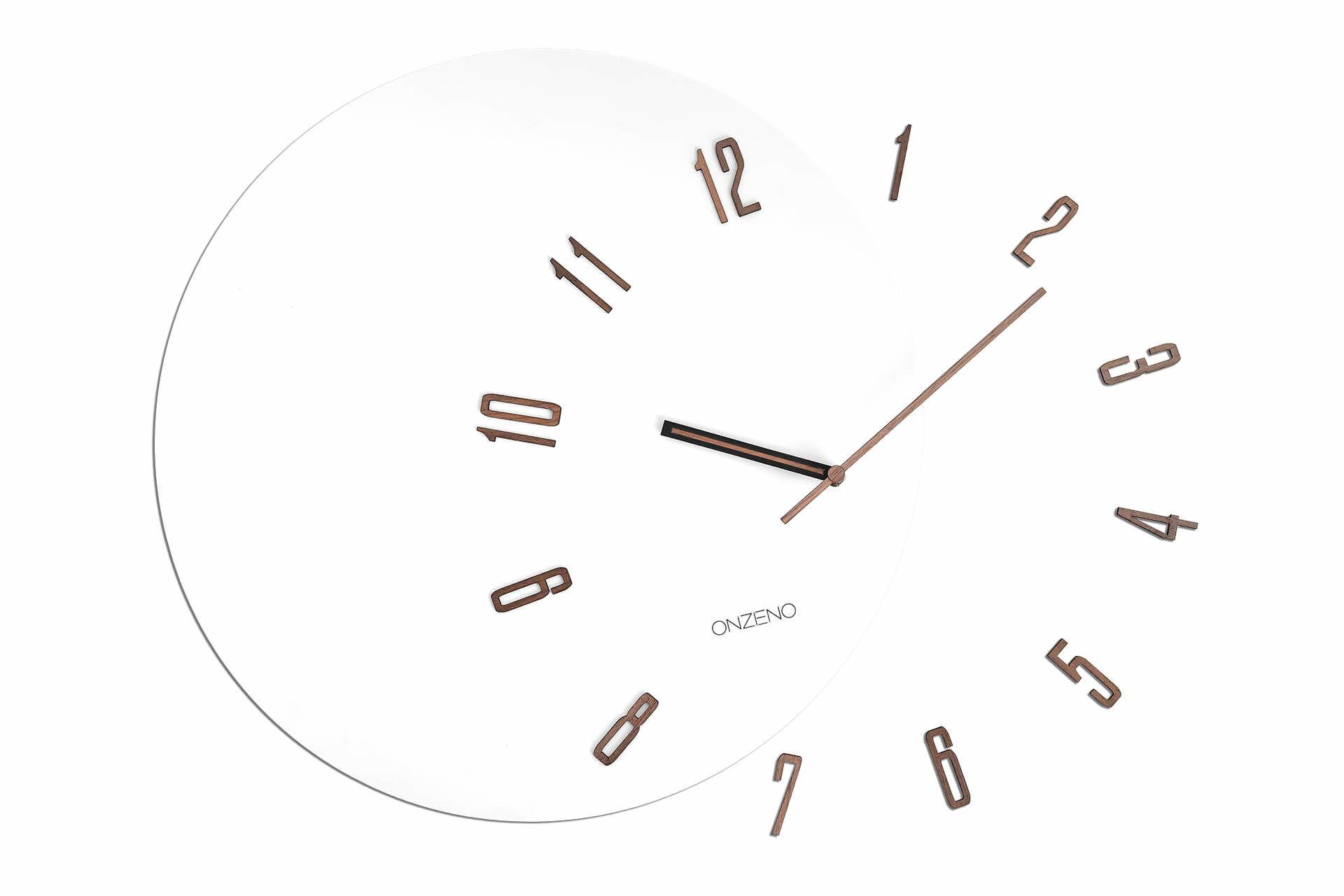 WANDUHR Design Weiß 60/53 cm - Weiß, Holzwerkstoff/Kunststoff (60/53/1cm) - ONZENO